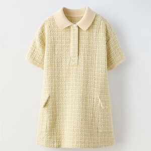 Zara structured rib collar tweed dress size 8